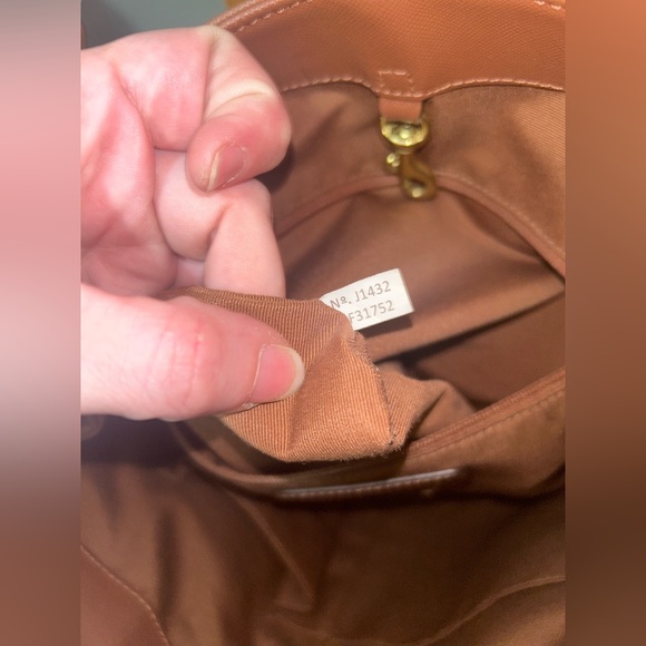 Coach Peyton Brown Saffiano Leather Chain Shoulder Bag - Picture 6 of 12